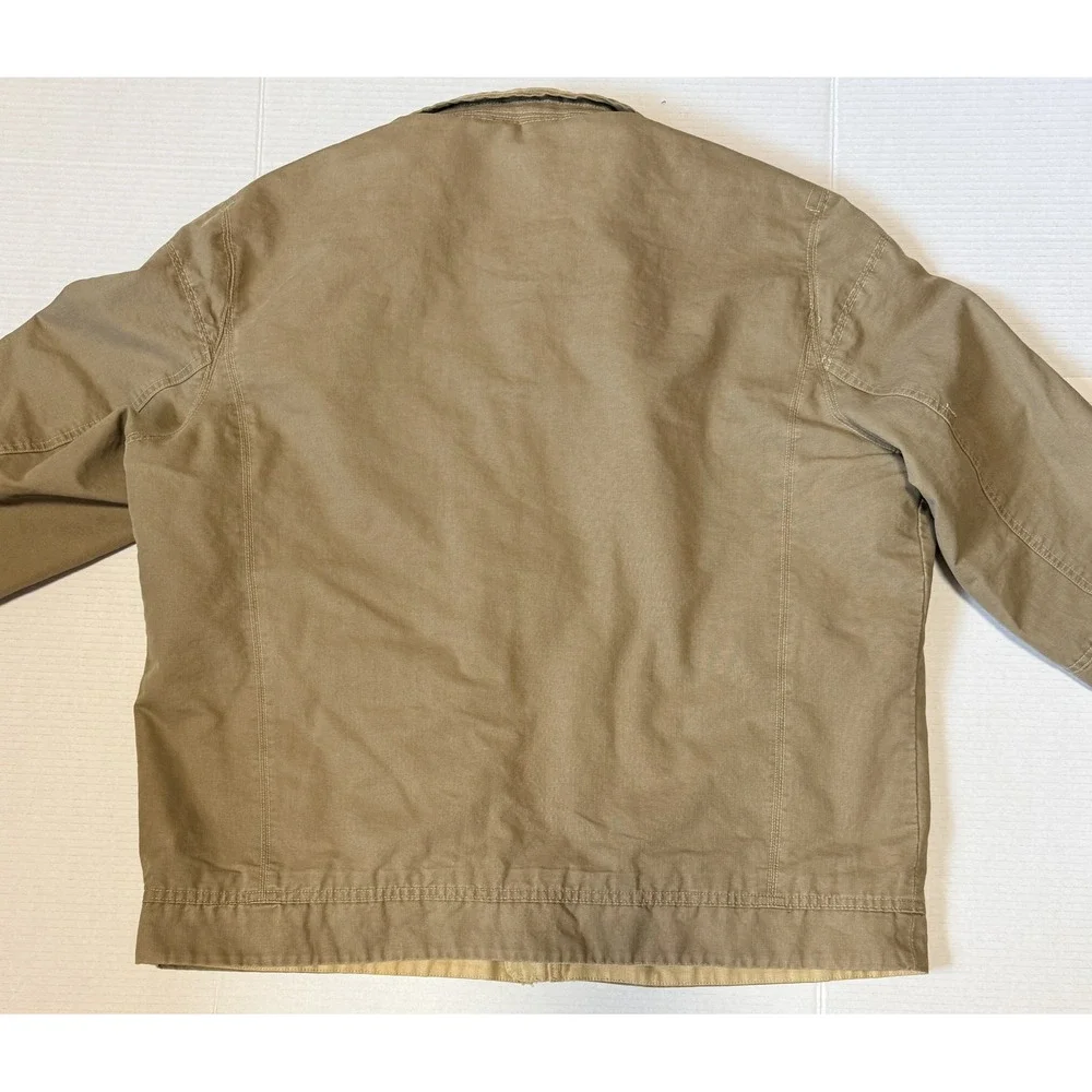 LL BEAN - Men's Jacket - Canvas Fleece Lined Bomber 290562 - X-Large Reg XL